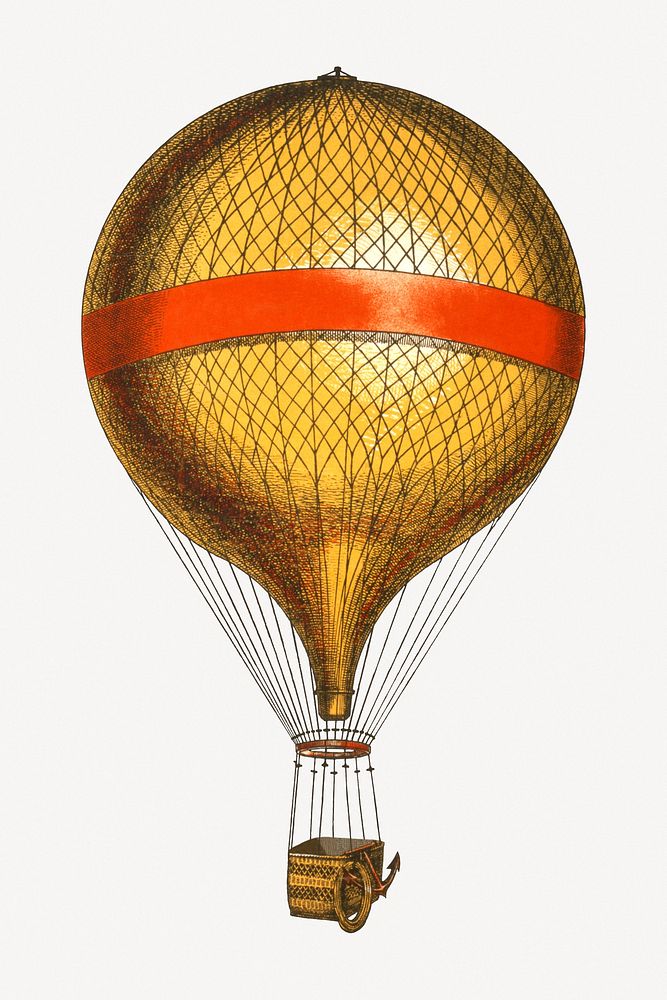 Hot air balloon psd.  Remastered by rawpixel