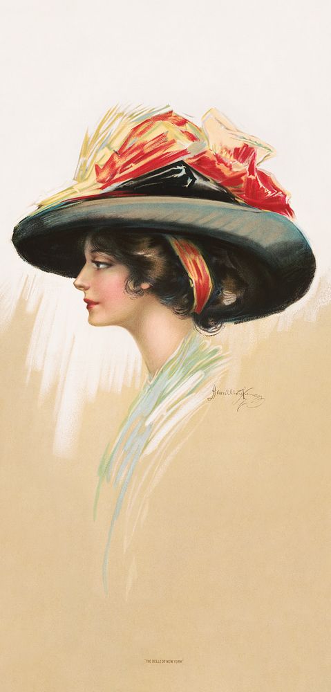 The belle of New York (1909) by Hamilton King. Original public domain image from the Library of Congress. Digitally enhanced…