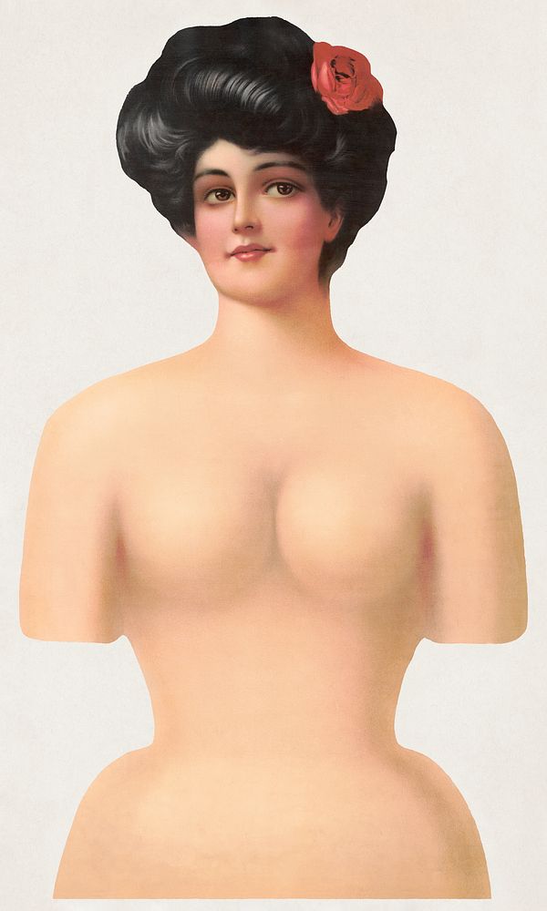 Olga (1906) Victorian woman's body illustration.  Original public domain image from the Library of Congress. Digitally…