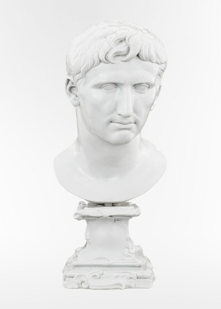 Head of Augustus (18th century) by Doccia Porcelain Manufactory. Original public domain image from The Minneapolis Institute…