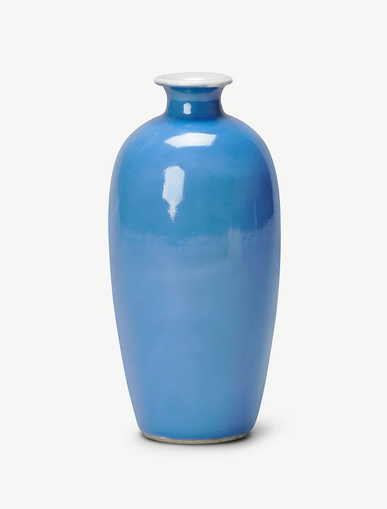 Blue ceramic vase clipart psd.    Remastered by rawpixel