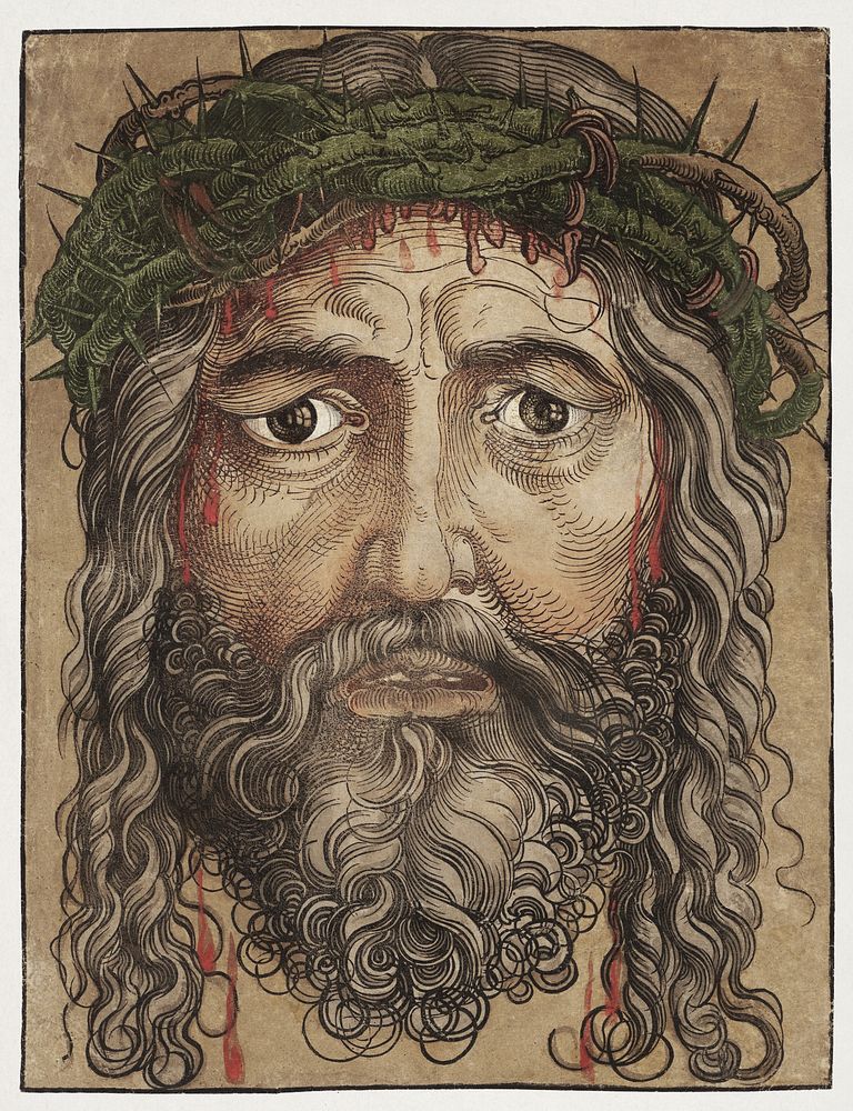 Head of Jesus Christ (1928) by Albert Durer. Original public domain image from the Rijksmuseum. Digitally enhanced by…