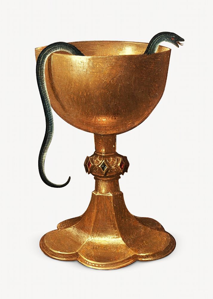 Chalice of Saint John the Evangelis illustration.    Remastered by rawpixel