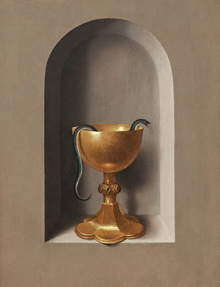 Chalice of Saint John the Evangelist (1470–1475) by Hans Memling. Original public domain image from the National Gallery of…