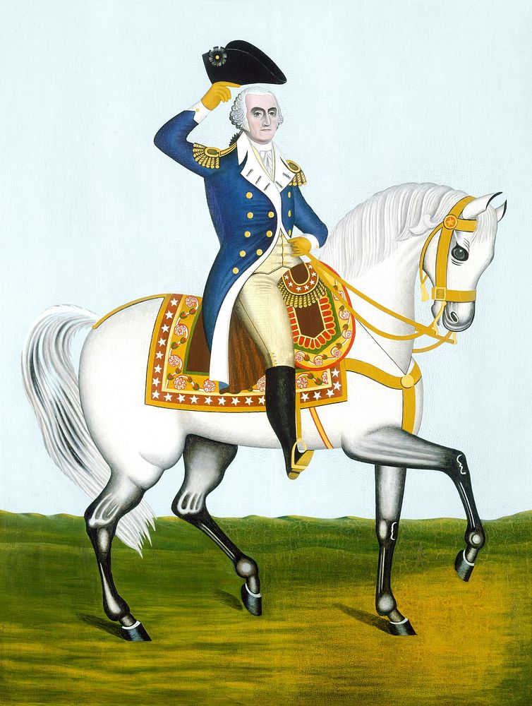 General Washington on a White Charger (835) by American 19th Century. Original public domain image from the National Gallery…