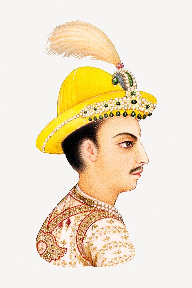 King Girvan Yuddhavikram Shah collage element psd.    Remastered by rawpixel