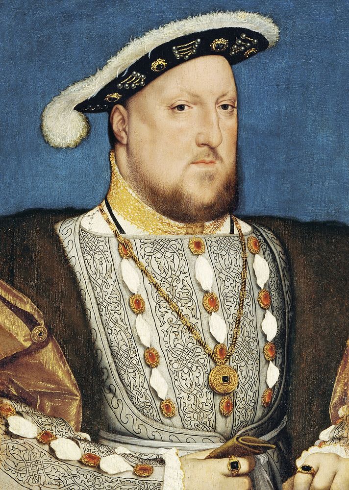 Portrait of Henry VIII of England (1537) by Hans Holbein the Younger. Original public domain image from Google Arts &…