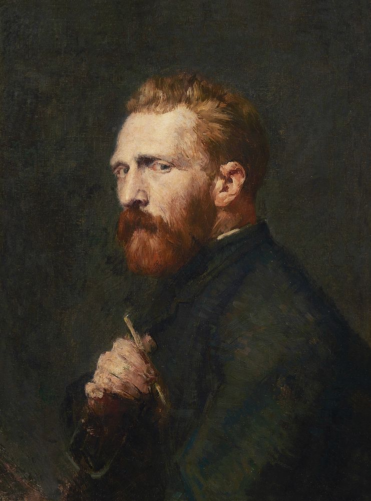 John Russell's Portrait of Vincent van Gogh (1886). Original public domain image from Wikimedia Commons. Digitally enhanced…