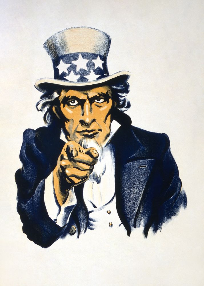 Uncle Sam, American patriotism illustration.  Remixed by rawpixel.