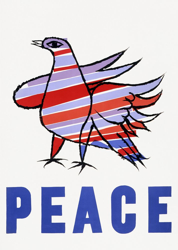 McCarthy Peace (1968) bird poster by Ben Shahn. Original public domain image from the Library of Congress. Digitally…