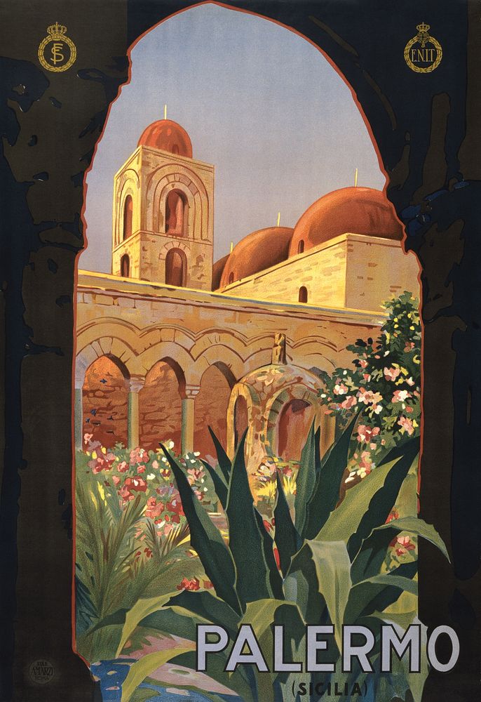 Palermo (Sicilia) (1920) vintage poster by Stab A. Marzi. Original public domain image from the Library of Congress.…