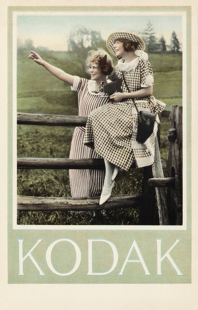 Kodak (1930) advertising poster. Original public domain image from the Library of Congress. Digitally enhanced by rawpixel.