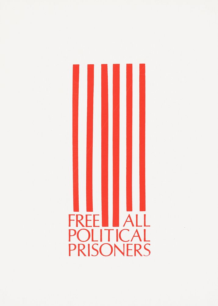 Free all political prisoners (1970) vintage poster. Original public domain image from the Library of Congress. Digitally…