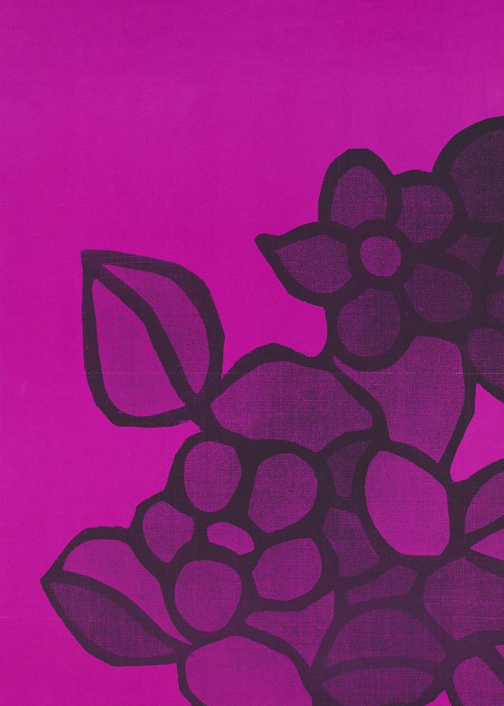 Art noveau flower, purple vintage illustration.   Remixed by rawpixel.