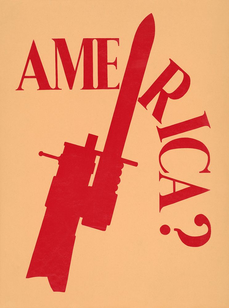 America (1970) vintage poster by Massachusetts College of Art. Original public domain image from the Library of Congress.…