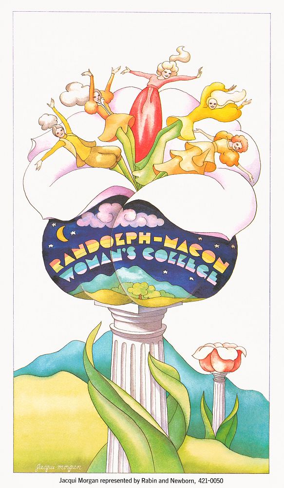 Randolph-Macon Woman's College  (1970) vintage poster by Jacqui Morgan. Original public domain image from the Library of…