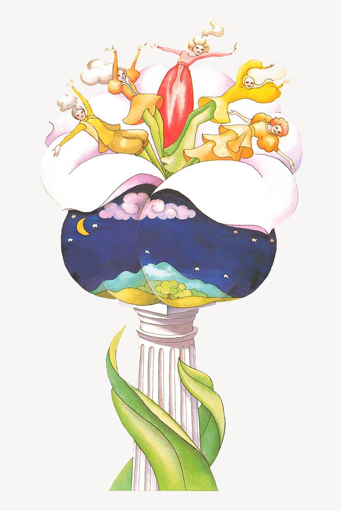 Randolph-Macon Woman's College, surreal art. Remixed by rawpixel.