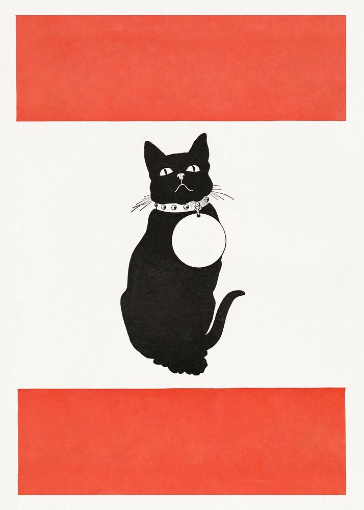 The Black Cat, December poster.  Remixed by rawpixel.