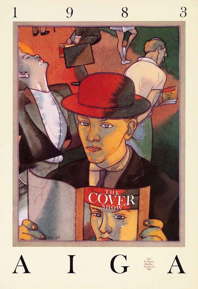 The cover show - AIGA (1983) vintage poster by Jeff Smith. Original public domain image from the Library of Congress.…