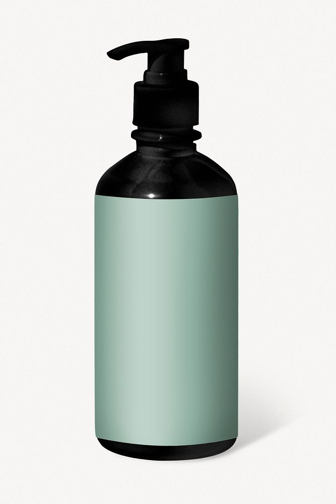 Shampoo pump bottle collage element image