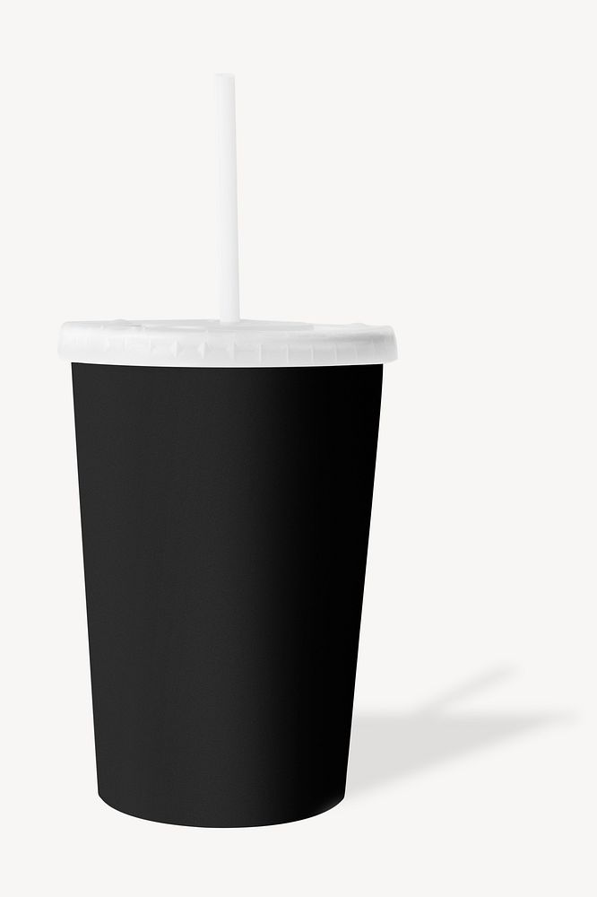 Black disposable cup, beverage packaging