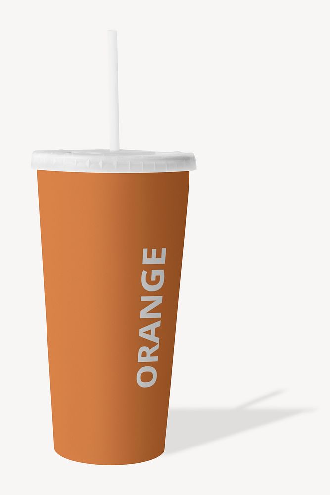 Paper soda cup mockup, product packaging  psd