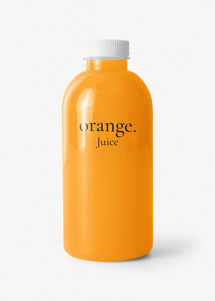 Juice plastic bottle mockup psd with label product packaging