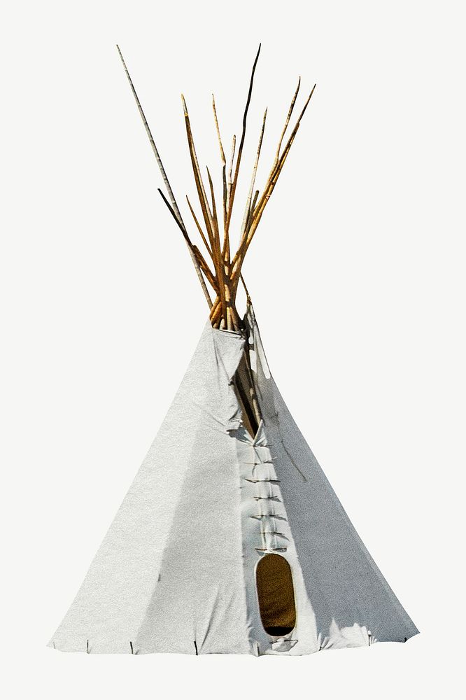 Tepee tent, travel collage element psd