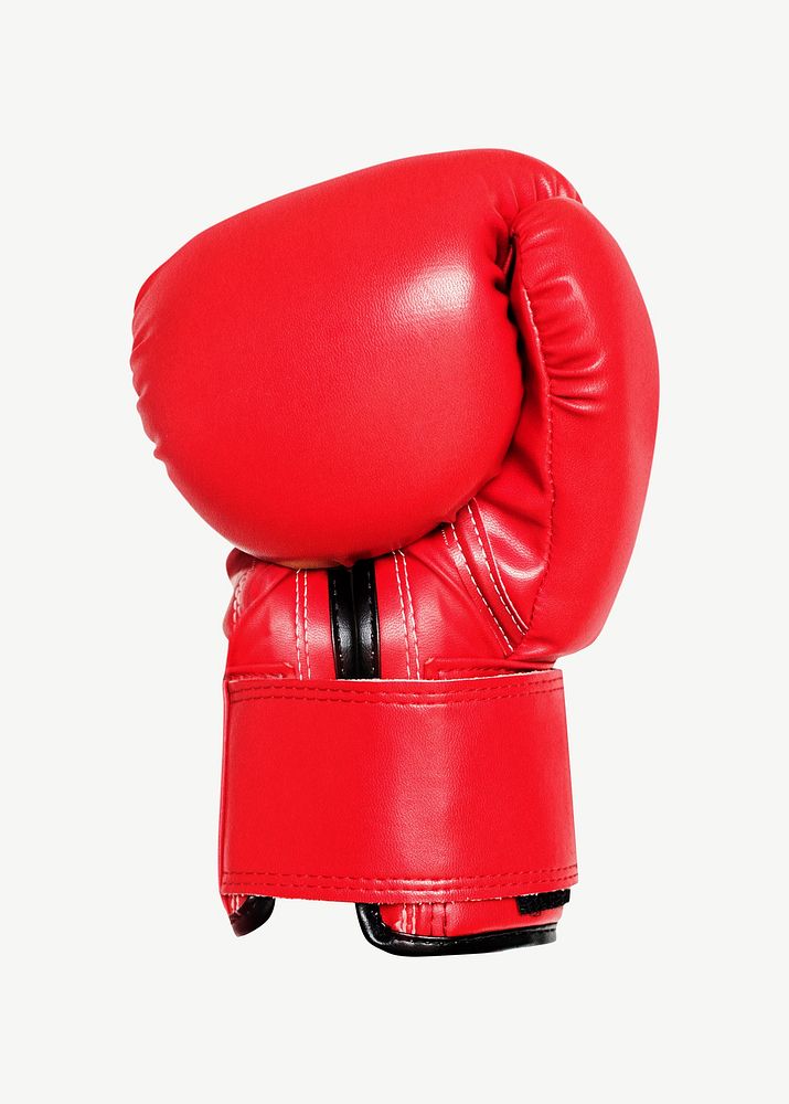 Red boxing glove collage element psd