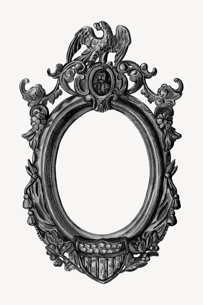 Vintage ornate frame, luxurious design, remixed from the artwork of Katherine Hastings