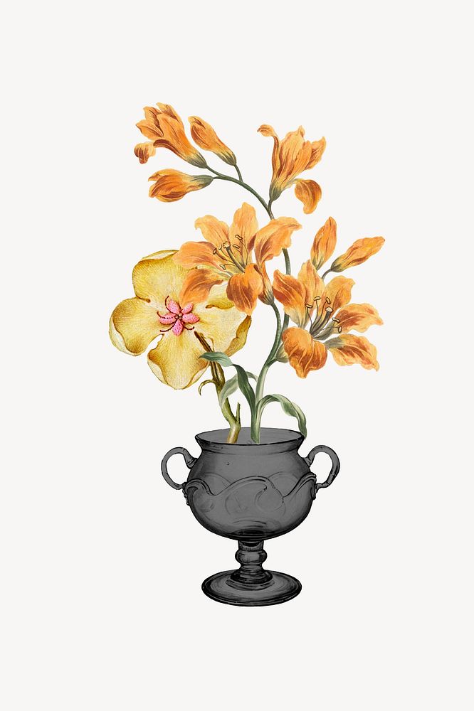 Flower arrangement illustration, remixed by rawpixel