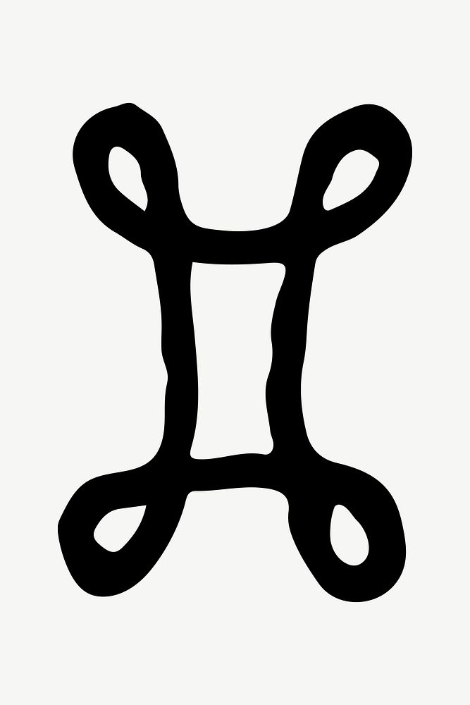Gemini sign, zodiac symbol clipart psd