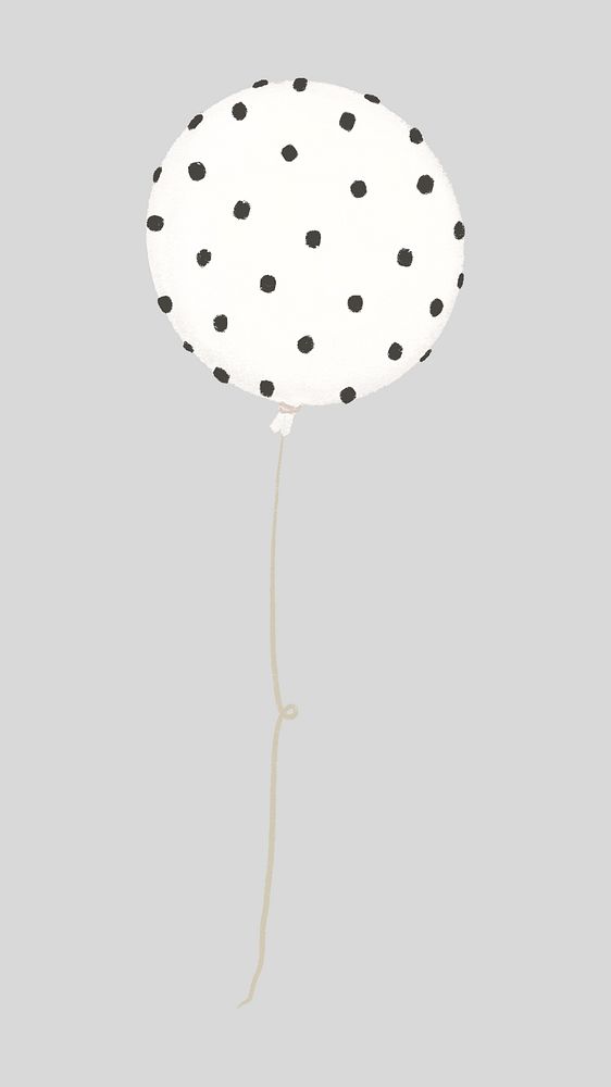 Polka dotted balloon, black party decor