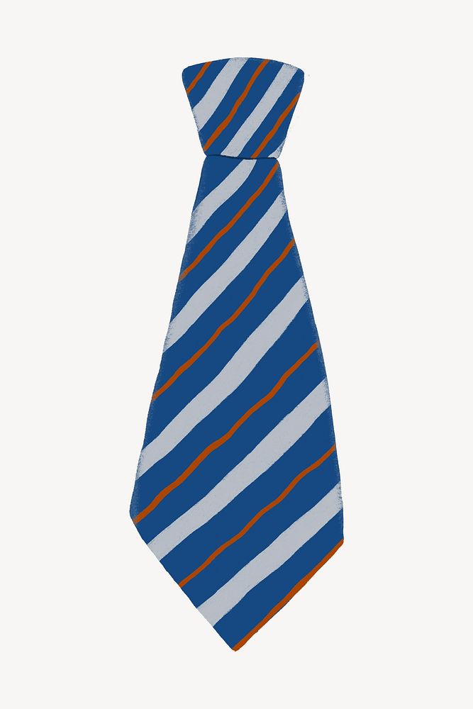 Blue striped necktie, apparel graphic