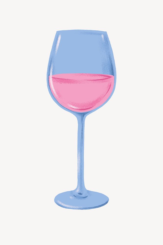 Pink sparkling wine glass, celebration drink