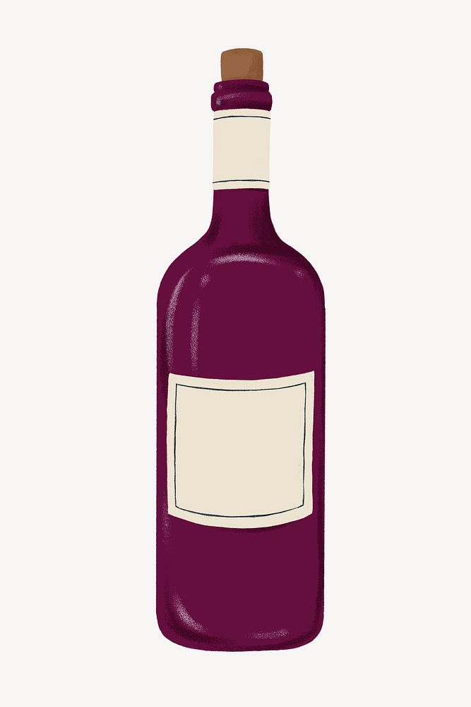 Purple wine bottle, celebration drink graphic