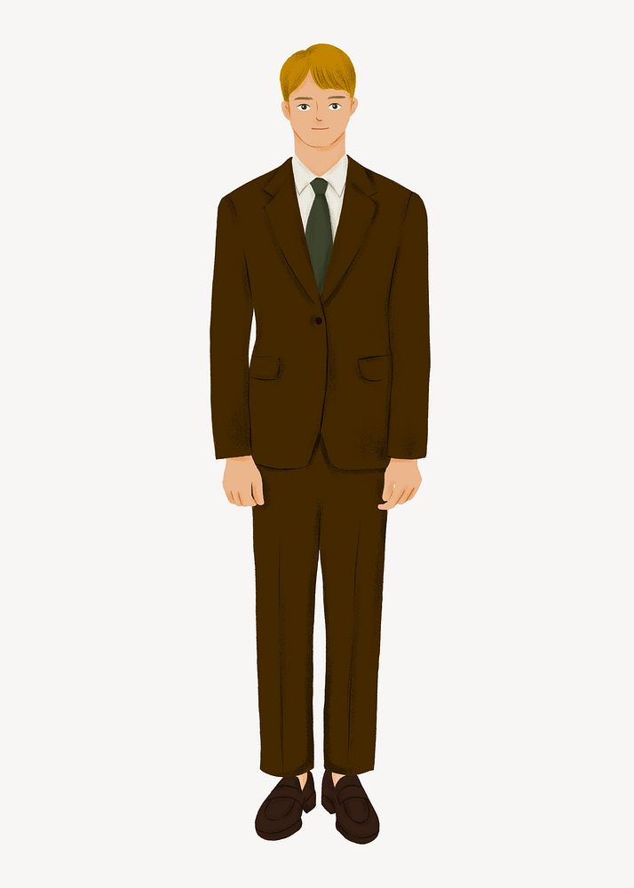 Blonde businessman, character illustration