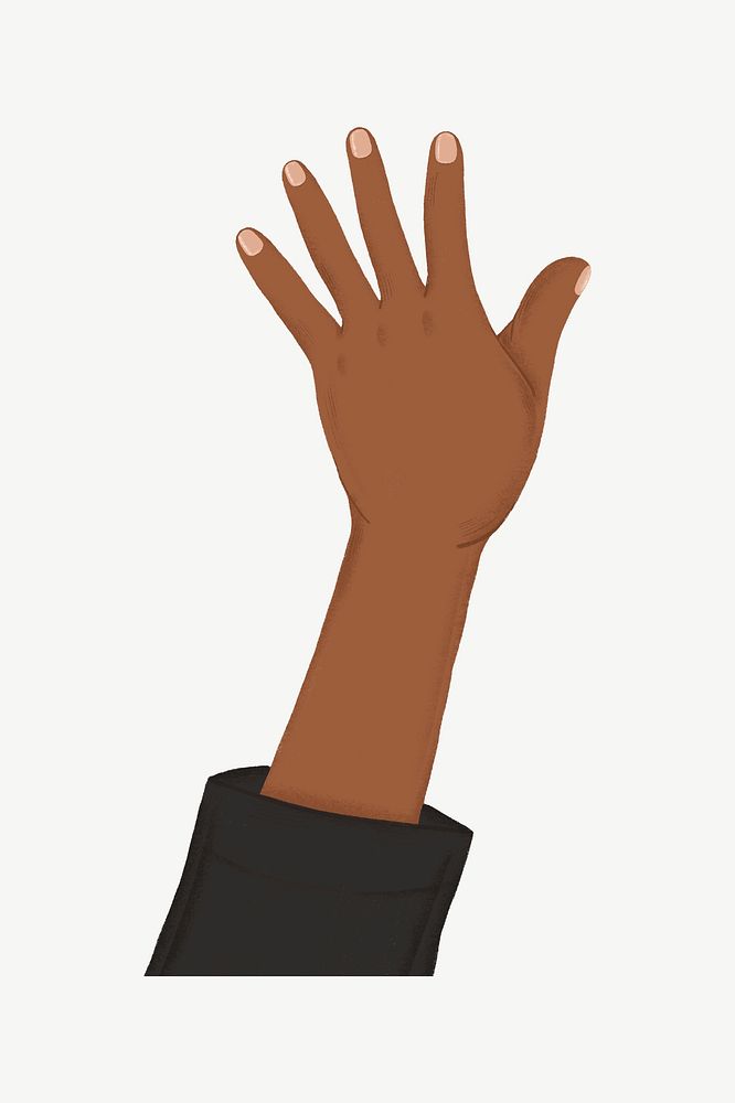 Raised hand drawing, human rights clipart psd