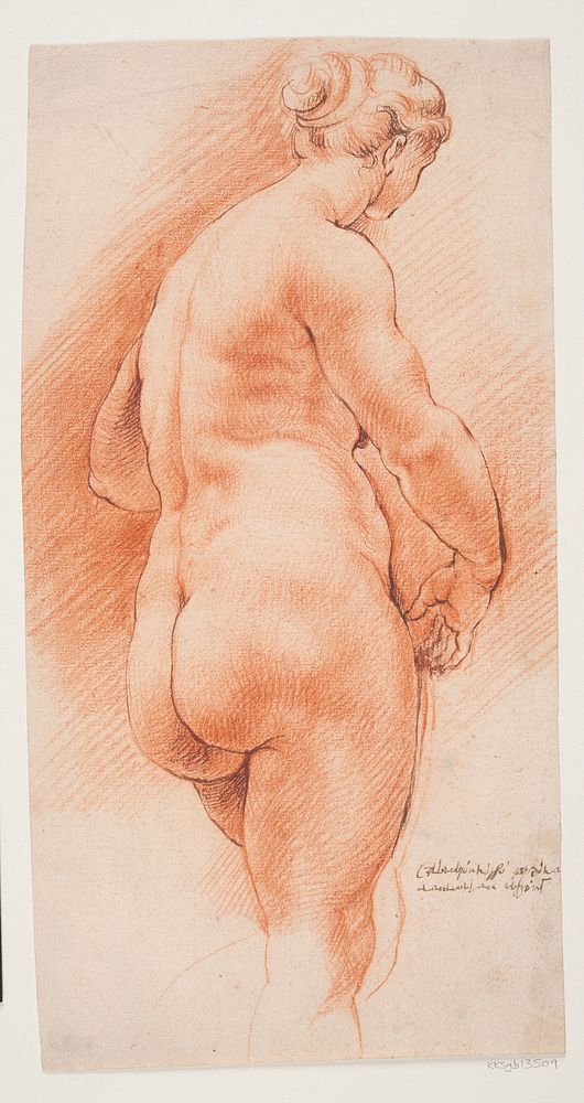 Woman seen from behind, half turned to the right by Willem Panneels