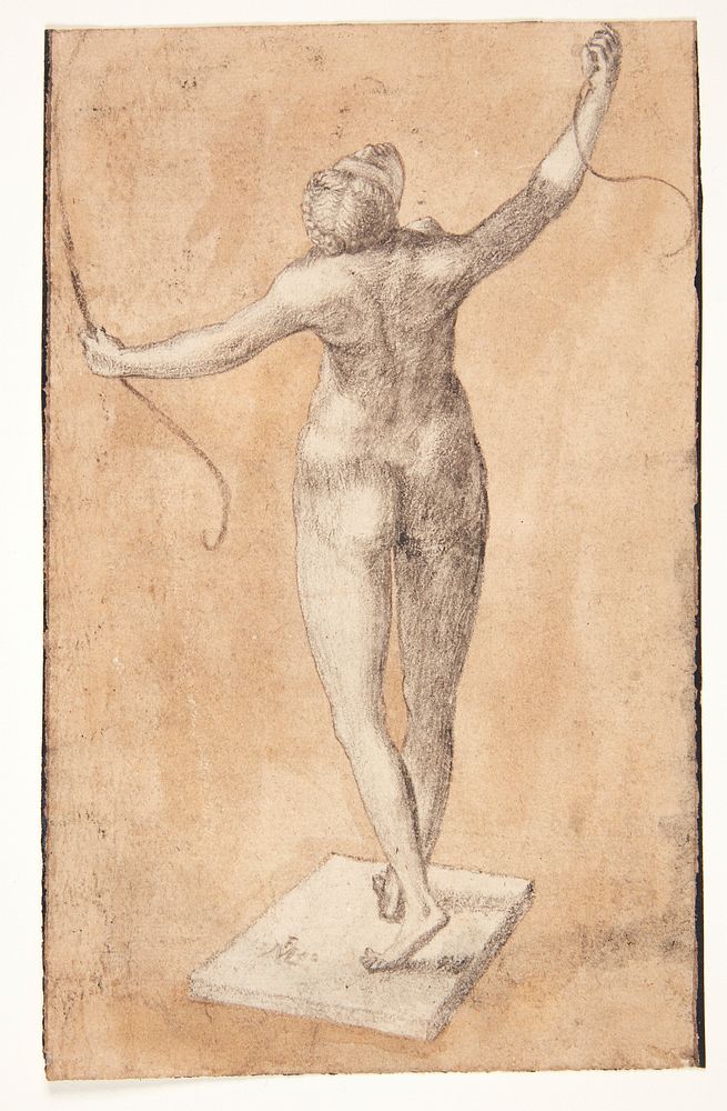 Study of a nude woman seen from behind by Melchior Lorck