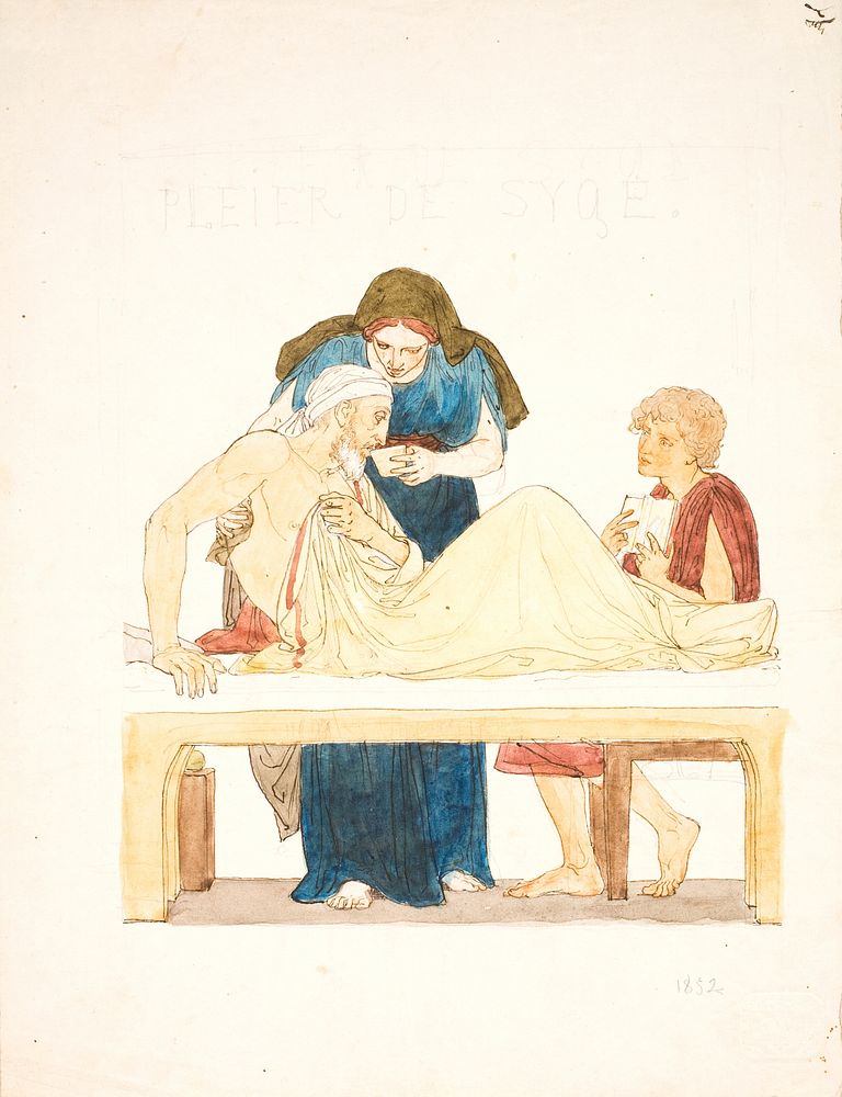 Caring for the sick by Lorenz Frølich