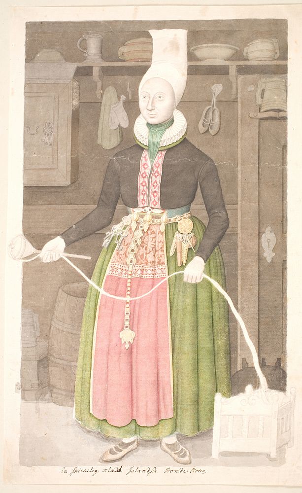 A Smartly Dressed Icelandic Farmer's Wife by Olavius