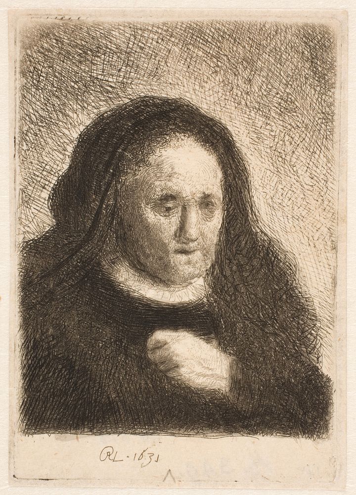 Rembrandt's mother by Rembrandt van Rijn
