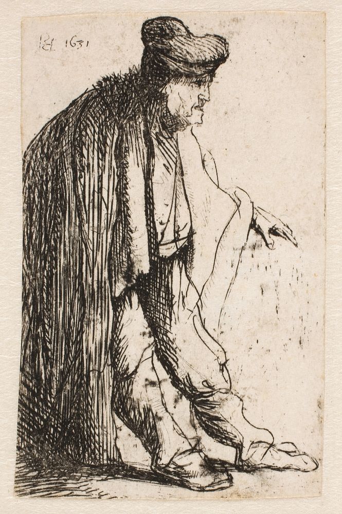 A beggar by Rembrandt van Rijn