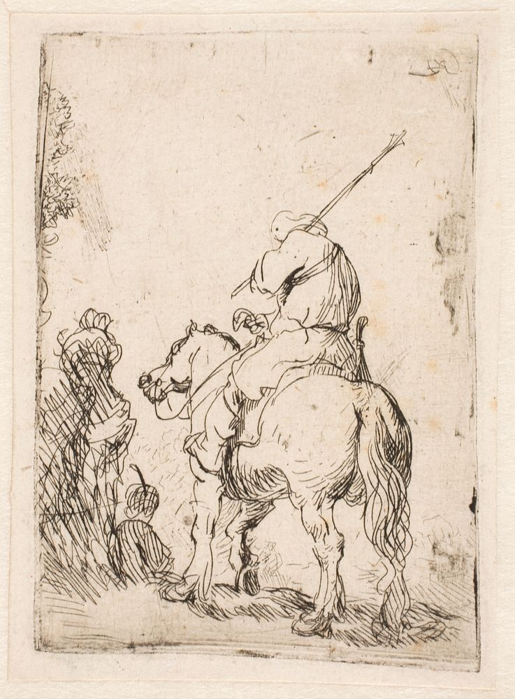 Turbaned rider by Rembrandt van Rijn