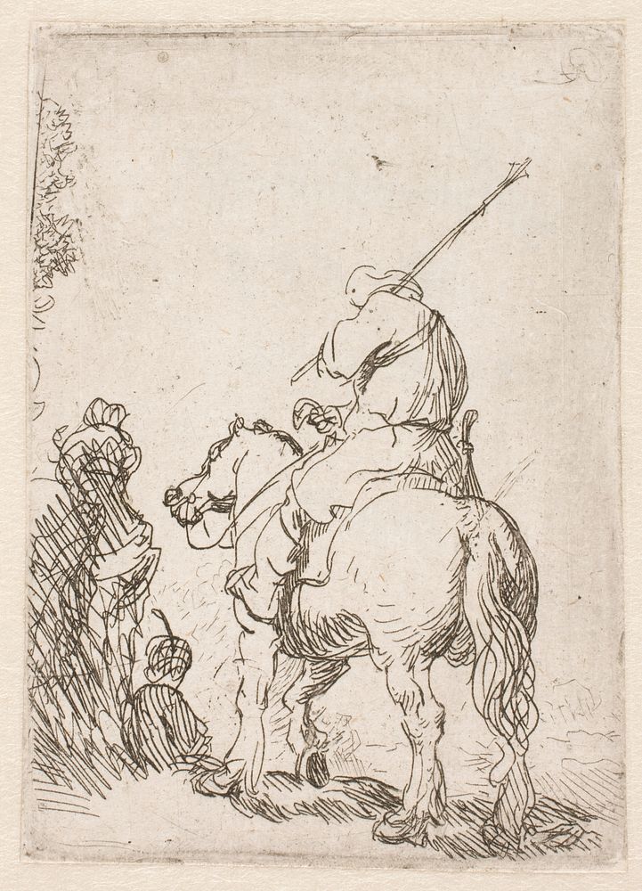 Turbaned rider by Rembrandt van Rijn