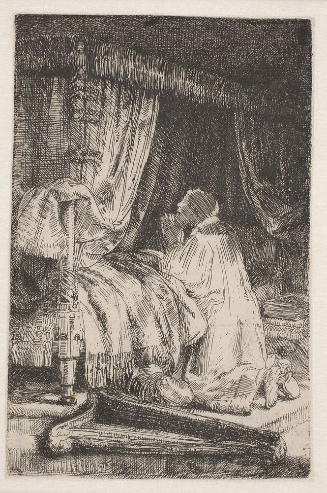 The Praying David by Rembrandt van Rijn