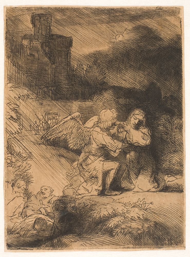 The agony in the garden by Rembrandt van Rijn