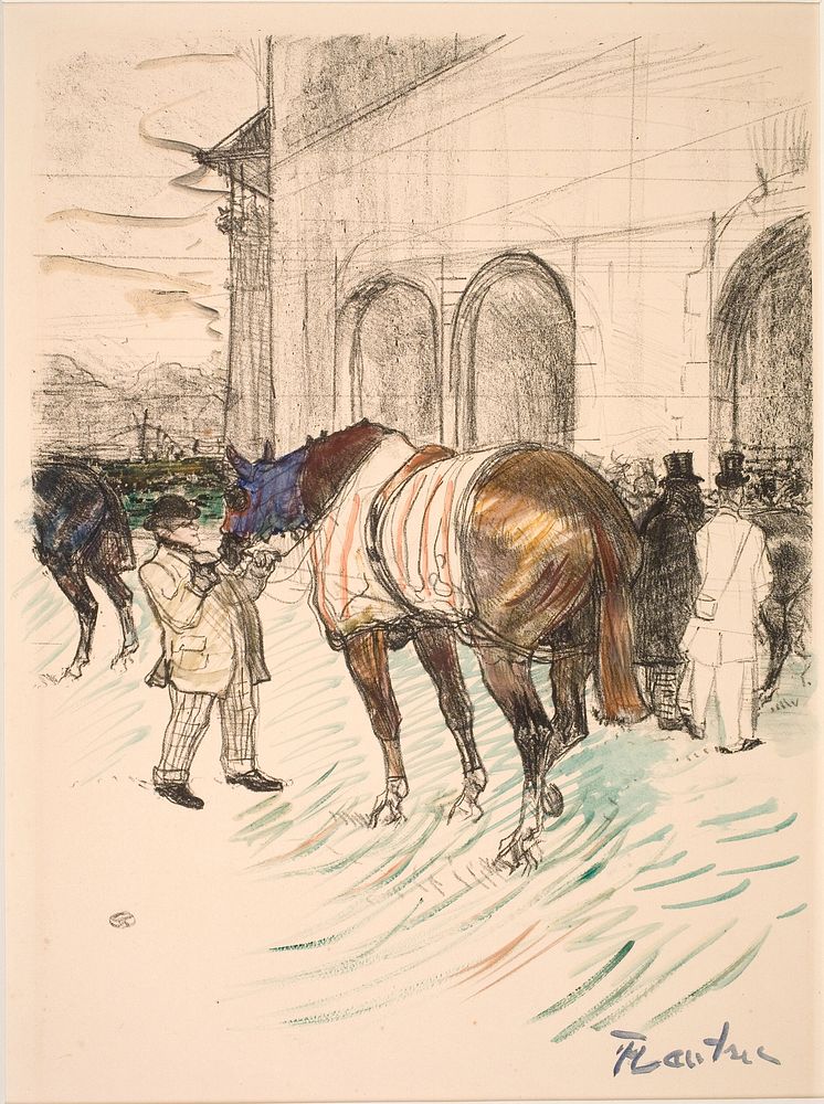 The racetrack by Henri de Toulouse Lautrec