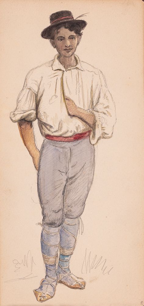 Italian farmer or shepherd by Wilhelm Marstrand